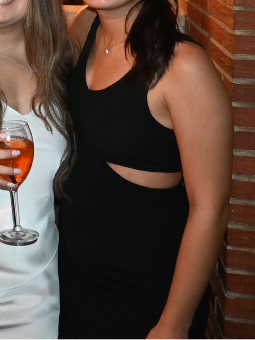 Black cutout midi dress